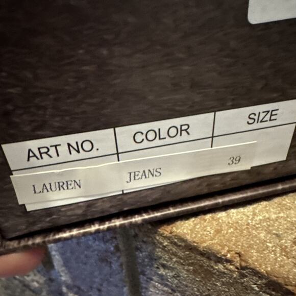 Bernie Mev Lauren Jeans Color Blue Wedge US 8 39 New In Box - Picture 12 of 12